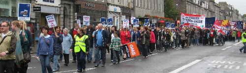 Marchers in Union Street