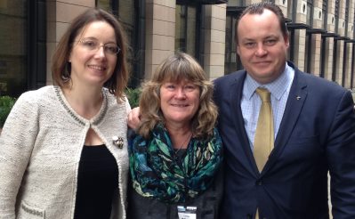 Kate with Eilidh Whiteford and Chris Stephen